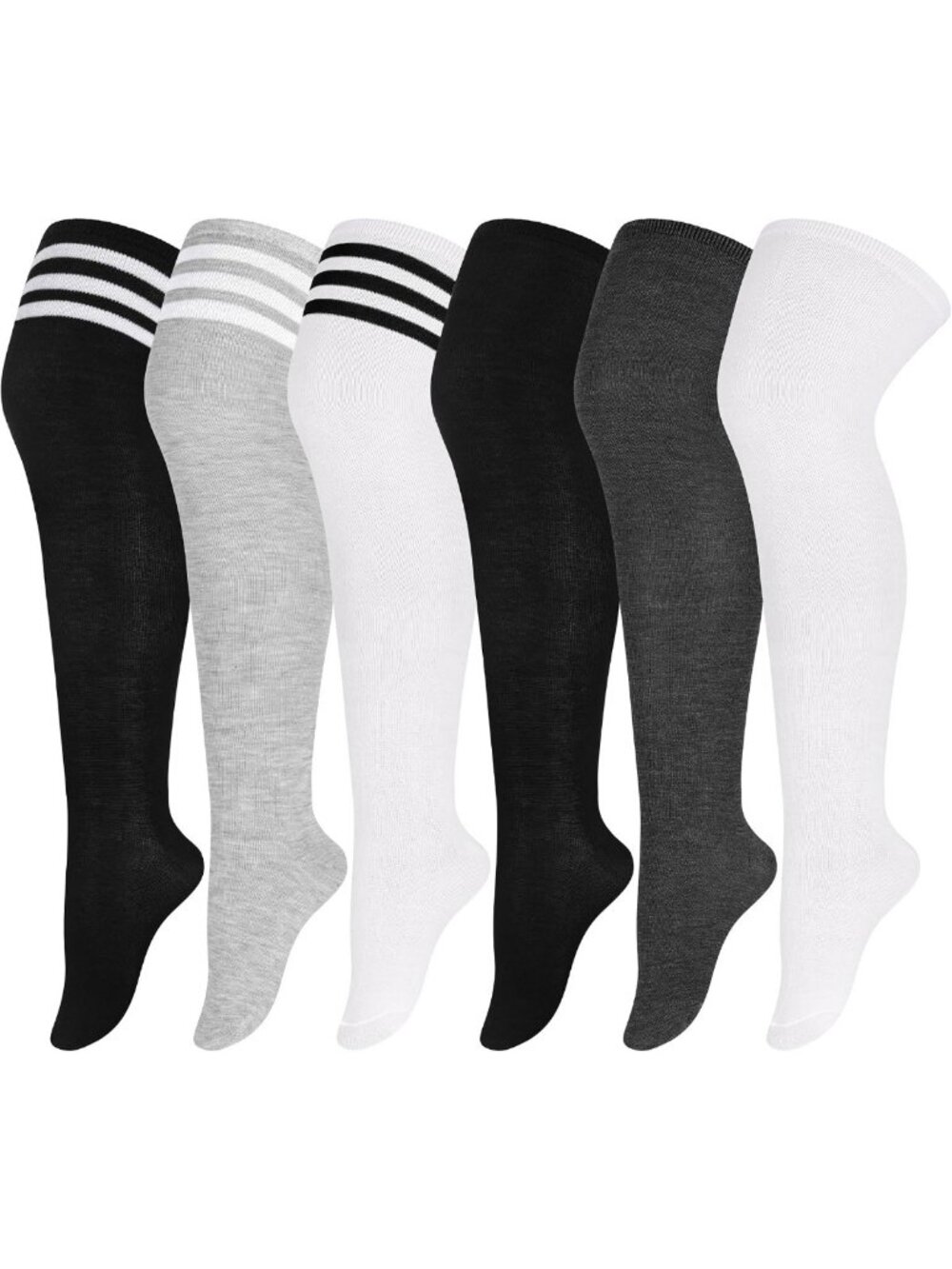 Cozy Plus Size Over Knee Socks for Women - Warm Thigh High Stockings, L-XXL